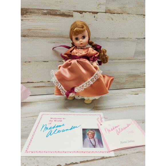 Madame Alexander Anne's Puff Sleeve Dress Doll 260418 With Stand - Picture 1 of 8